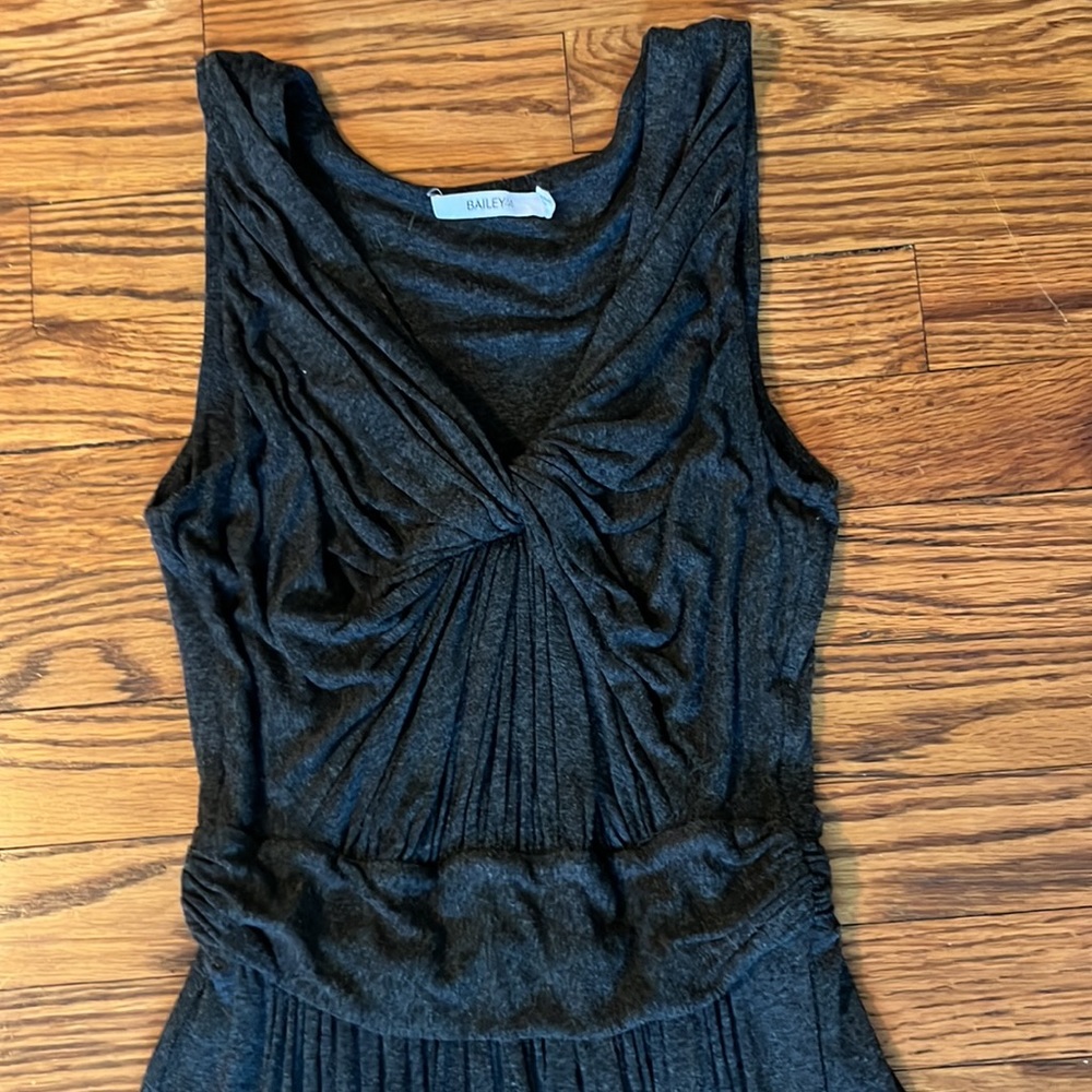 Bailey 44 Dark Gray Knot Front Maxi Dress with Left Front Slit - Picture 3 of 7
